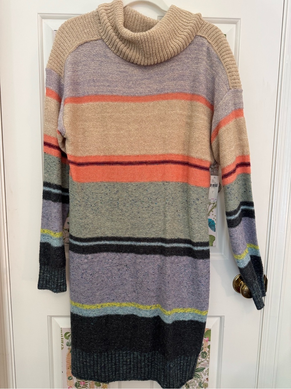 Daily Practice by anthropologie Striped Turtleneck Knit Sweater Dress